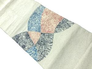 リサイクル　綴れ花模様織出し名古屋帯